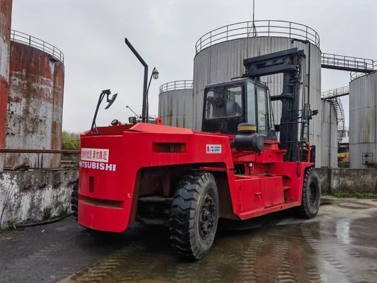 Подержанный Mitsubishi FD250 25 тонн Дизельный вилочный погрузчик Общие размеры 3254*1086*2000