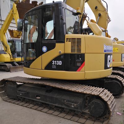 13TON Вторую руку Caterpillar 313D Digger Использованный экскаватор Cat 312D 313D Crawler в Шанхае