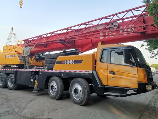 Доступный SANY 75 тонны STC750 Использованный гидравлический мобильный грузовик крана с оригинальным двигателем