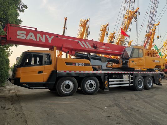 Доступный SANY 75 тонны STC750 Использованный гидравлический мобильный грузовик крана с оригинальным двигателем