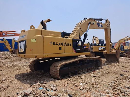 Низкие рабочие часы Использованный гидравлический экскаватор CAT 349D 49TON с оригинальным двигателем