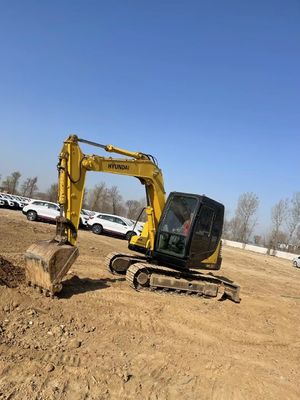 Хорошее состояние подержанный экскаватор Hyundai 80 Crawler с оригинальным гидравлическим цилиндром