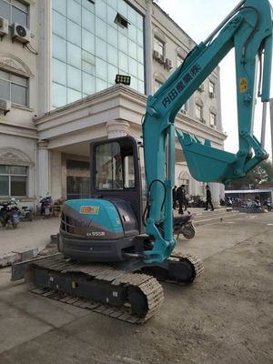 Максимальная подъемная нагрузка 5,5 тонны Kobelco SK55 Использованный экскаватор 95% для KOBELCO в хорошем состоянии
