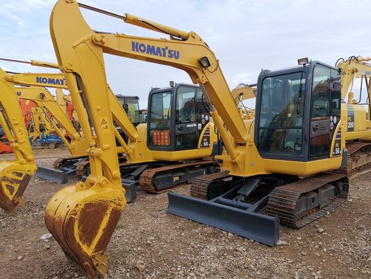 Низкие часы Komatsu Pc56-7 Использованный экскаватор в Шанхае с оригинальным гидравлическим клапаном