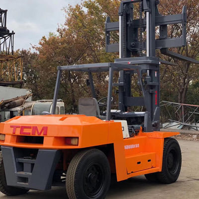 Использованный вилочный погрузчик TCM FD100 10 тонн Дизельный вилочный погрузчик в хорошем состоянии для пищевых напитков