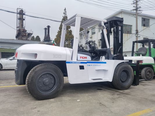 Потребление 10 тонн TCM FD100Z 2-й этап 4 метров Использованный вилочный погрузчик для ремонтных машин