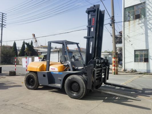 TCM FD100 10T Подержанный дизельный вилочный погрузчик 5м Мачта 6 метров Высота с боковым смещением 10000 кг Вес