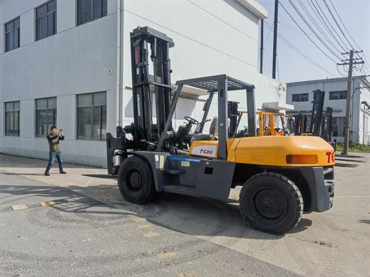 10-тонный дизельный вилочный погрузчик Японский ТКМ Подержанный вилочный погрузчик FD100 с шириной вилки