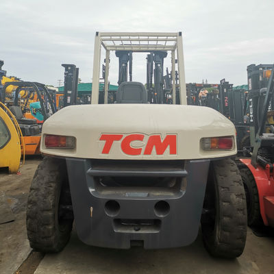 10 т 3 м погрузчик Использованный погрузчик TCM FD100 с дизельным двигателем и обычной длиной вилки