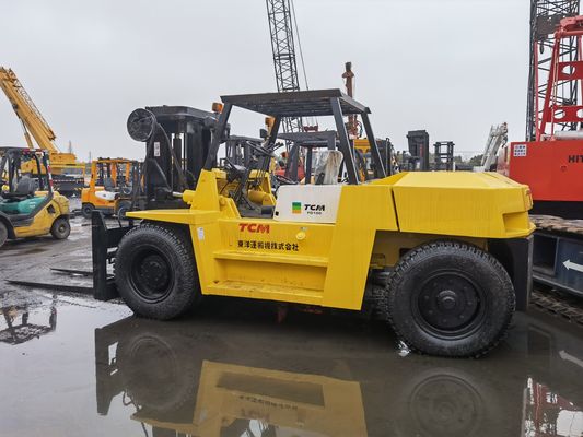 Ширина рутинной вилки TCM FD100T 10 тонн Гидравлический вилочный погрузчик используемый дизельный двигатель для Sal