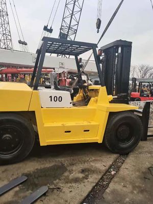 Продажа промышленной зоны Шанхая Япония Подержанный ТКМ 10 тонн FD100 высокого мачты вилочный погрузчик