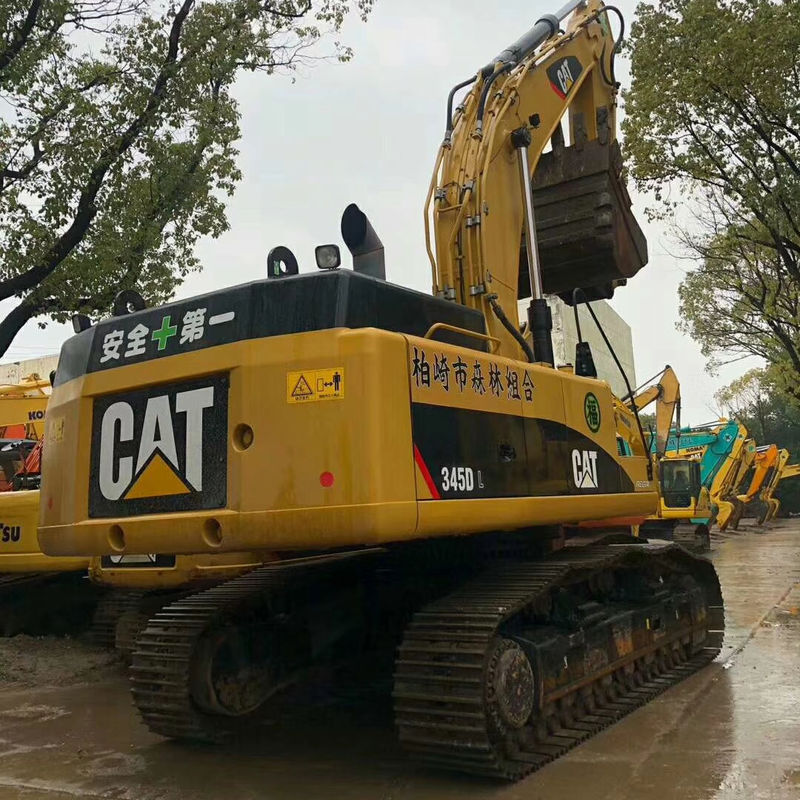 Использованный экскаватор CAT 345D с оригинальным гидравлическим цилиндром и рабочими часами 2001-4000