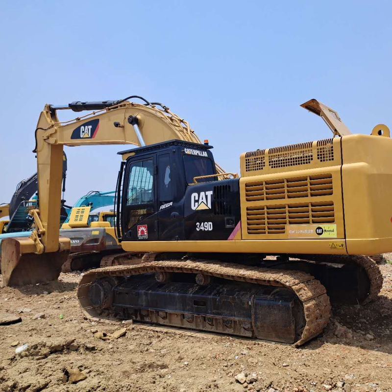 Низкие рабочие часы Использованный гидравлический экскаватор CAT 349D 49TON с оригинальным двигателем